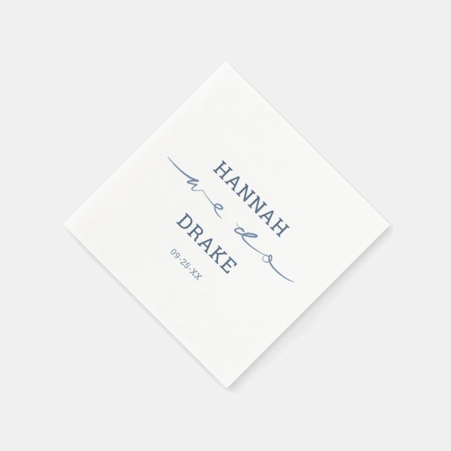 Hand Lettered We Do Script Wedding Napkins (Corner)
