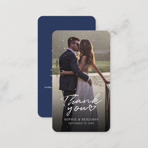 Hand_Lettered Wedding Day Photo Thank You Card