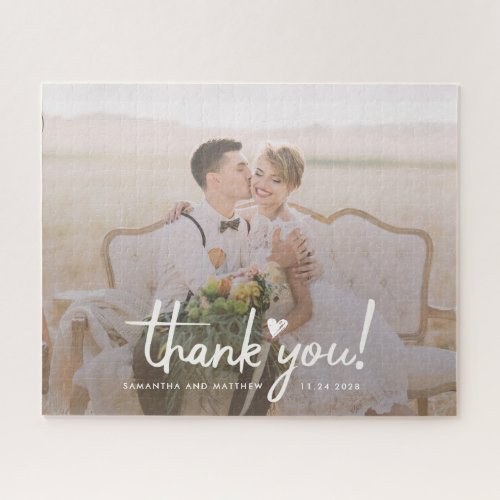 Hand_Lettered Wedding Photo Thank You Bridemaid Jigsaw Puzzle