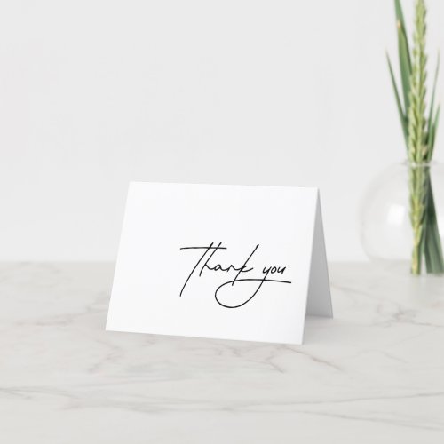 Hand Lettered Wedding Photo Thank You Card