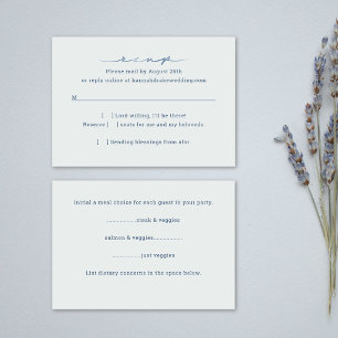 Hand-Lettered Wedding Reply & Meal Choice RSVP Card