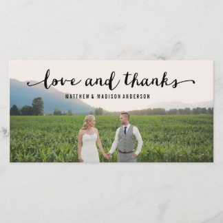 Hand Lettered | Wedding Thank You Photo Card