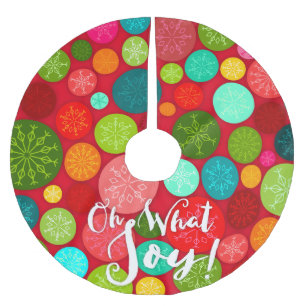 hand+lettering brushed polyester tree skirt