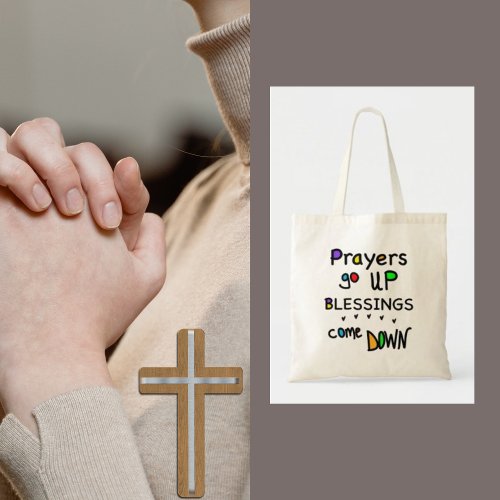 Hand Lettering Colorful Prayers Church Bag