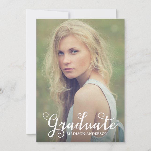 Hand Lettering | Graduation Party Invitation (Front)