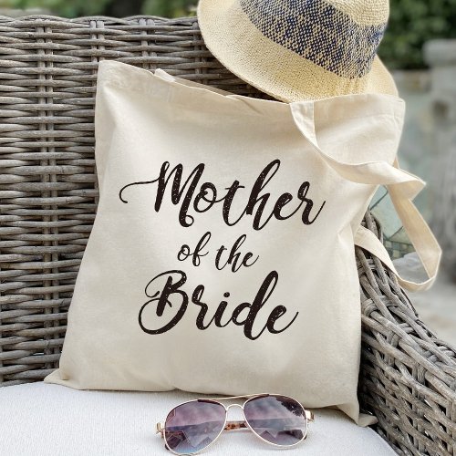 Hand lettering _ mother of the bride tote bag