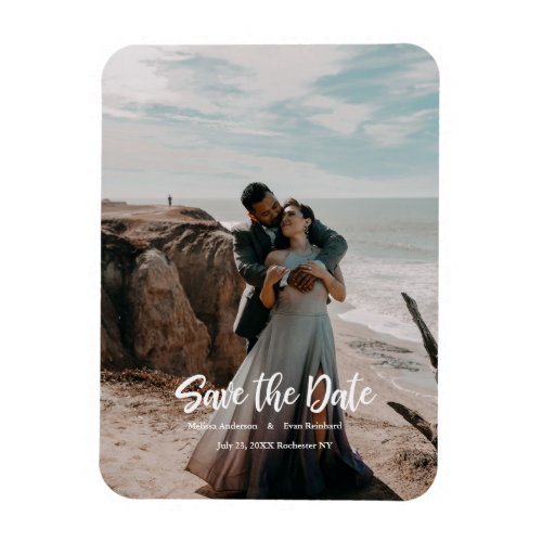 Hand Lettering photo Save the Date Magnet