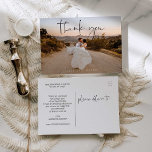 Hand Lettering Photo Wedding Thank You Postcard<br><div class="desc">Everyone will love receiving this beautiful wedding thank you postcard with a stunning image from your wedding day! Easily customize this postcard with your favorite wedding photo and message on the back!

Photograph by: Kept Record Photography
www.keptrecord.com</div>