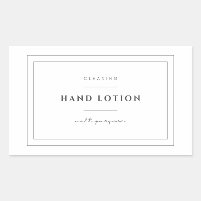 Hand Lotion Label Stickers (Front)