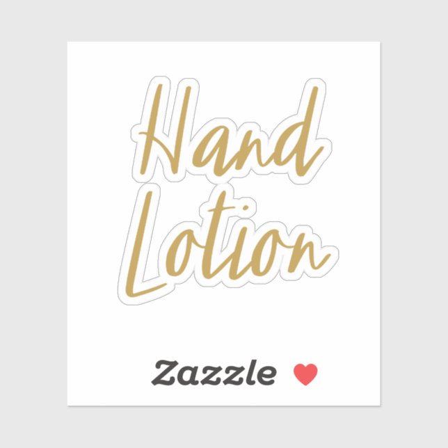 Hand Lotion Storage Sticker (Sheet)