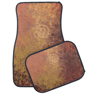 Hand made art. Colorful texture. Modern artwork. S Car Floor Mat