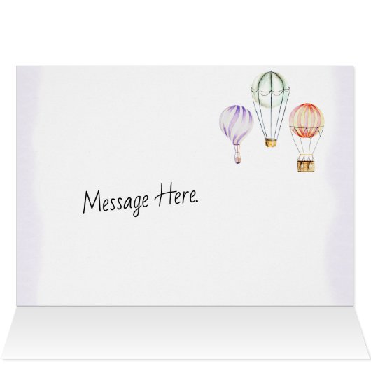 Hand Made Card Balloon - Happy Birthday (Inside Horizontal (Top))