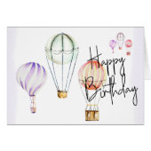 Hand Made Card Balloon - Happy Birthday (Front Horizontal)