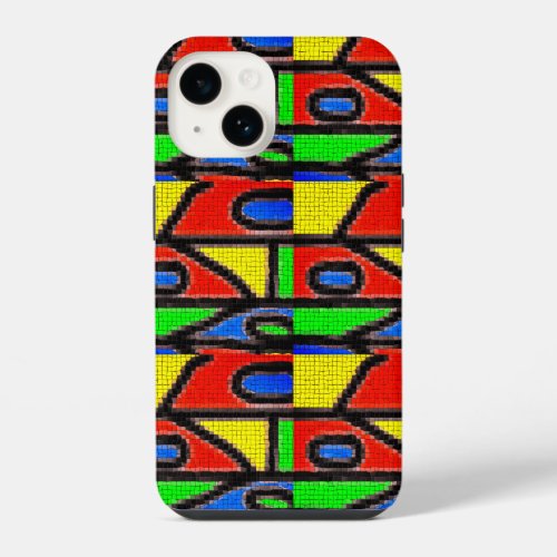 Hand_made mosaic Painting Barcelona Tilles  iPhone 14 Case