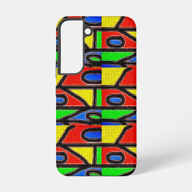 Hand-made mosaic, Painting Barcelona Tilles  Samsung Galaxy Case (Back)