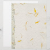 Hand made paper - flower petals (Front/Back)