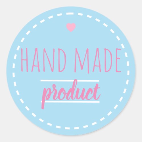 Hand Made Product Pastel Color Changeable SVG Classic Round Sticker