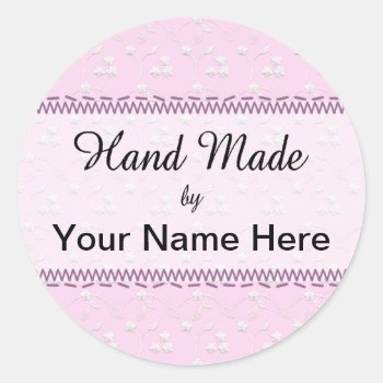 Hand Made Sewing Sticker by kathysprettythings at Zazzle