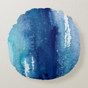 hand made shabby abstract background with watercol round pillow