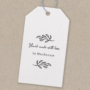 Hand Made With Love Botanical Product Price Tag