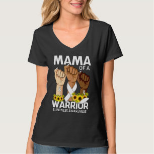 Hand Mama Of A Warrior Blindness Awareness T-Shirt