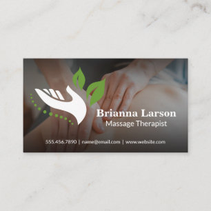 Hand Massage Therapist Logo Health Business Card