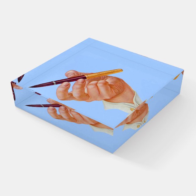 hand me a pen paperweight (Angled)