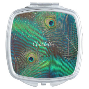 Hand Mirror - Peacock Feather - unusual gift