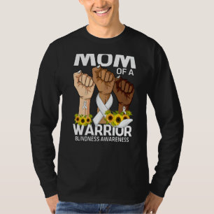 Hand Mom Of A Warrior Blindness Awareness T-Shirt