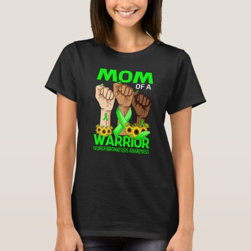 Hand Mom Of A Warrior Neurofibromatosis Awareness T_Shirt