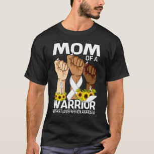 Hand Mom Of A Warrior Postpartum Depression Awaren T-Shirt