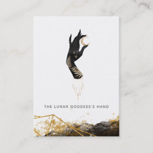 *~* Hand Moon Mystic Geometric Galaxy Business Card