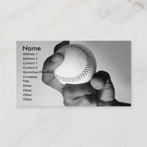 Hand of an Athlete Business Card Templates