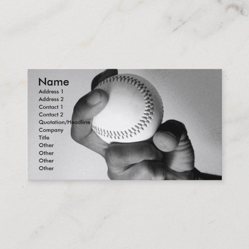 Customizable Hand of an Athlete Business Card Templates