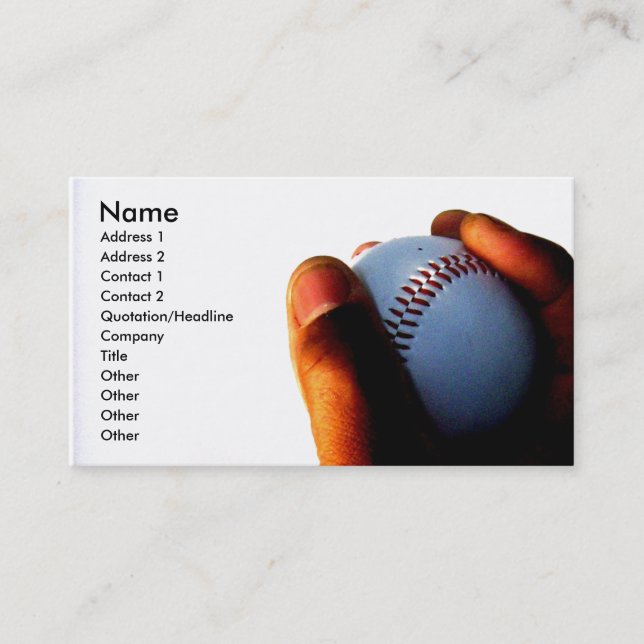 Hand of an Athlete Business Card (Front)