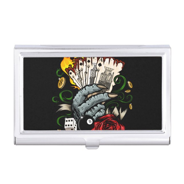 Hand Of Cards Business Card Case (Front)