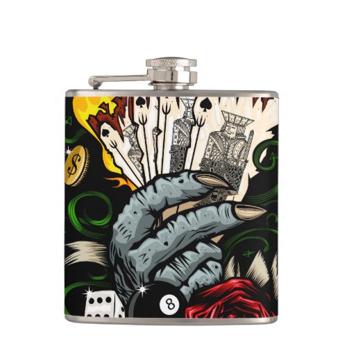 Hand Of Cards Flask