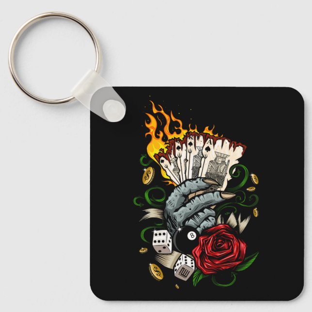 Hand Of Cards Keychain (Front)