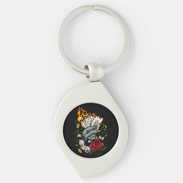 Hand Of Cards Keychain (Front)