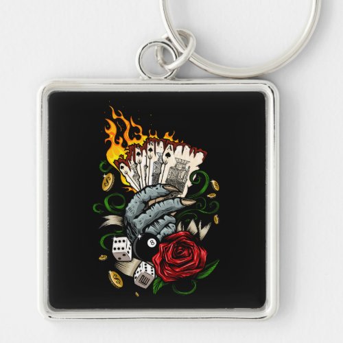 Hand Of Cards Keychain