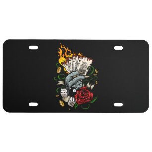 Hand Of Cards License Plate