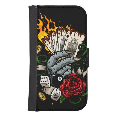 Hand Of Cards Galaxy S4 Wallet Case
