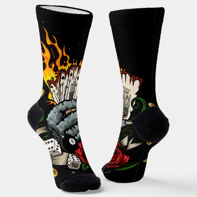 Hand Of Cards Socks (Angled)