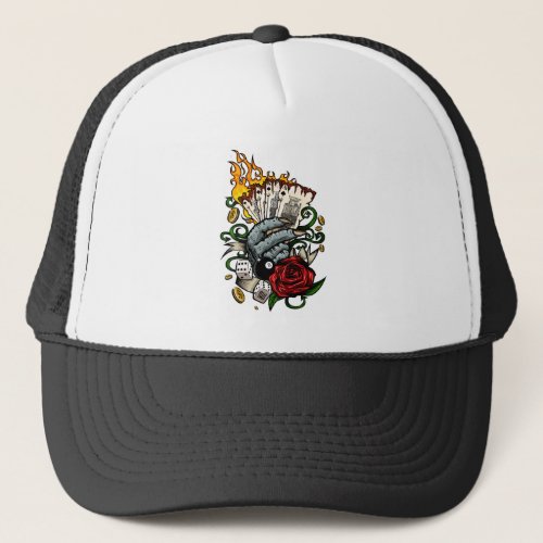 Hand Of Cards Trucker Hat