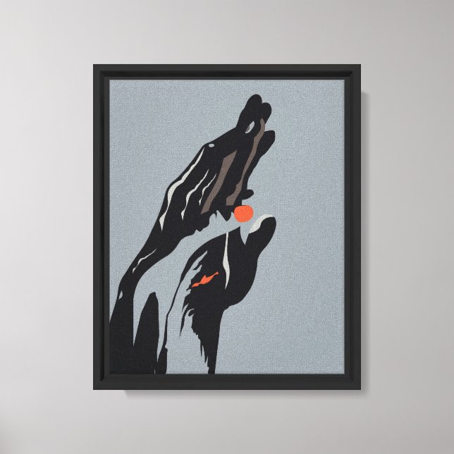 Hand of Creation – Minimalist Symbolic Art Canvas Print (Front)