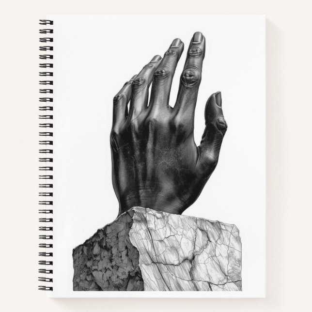 Hand of Creator - Marble Art Notebook (Front)