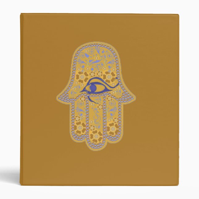 Hand of Fatima Hamsa 3 Ring Binder (Front)