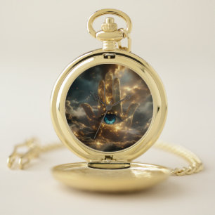 HAND OF FATIMA – HAND OF HAMSA – ZEN BUDDHISM POCKET WATCH