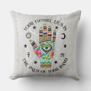 Hand of Fortune Throw Pillow