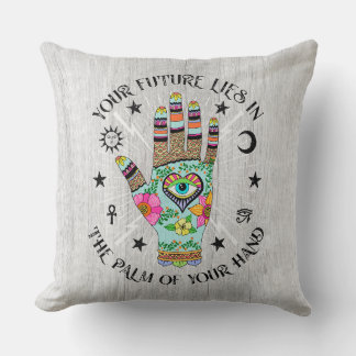 Hand of Fortune Throw Pillow